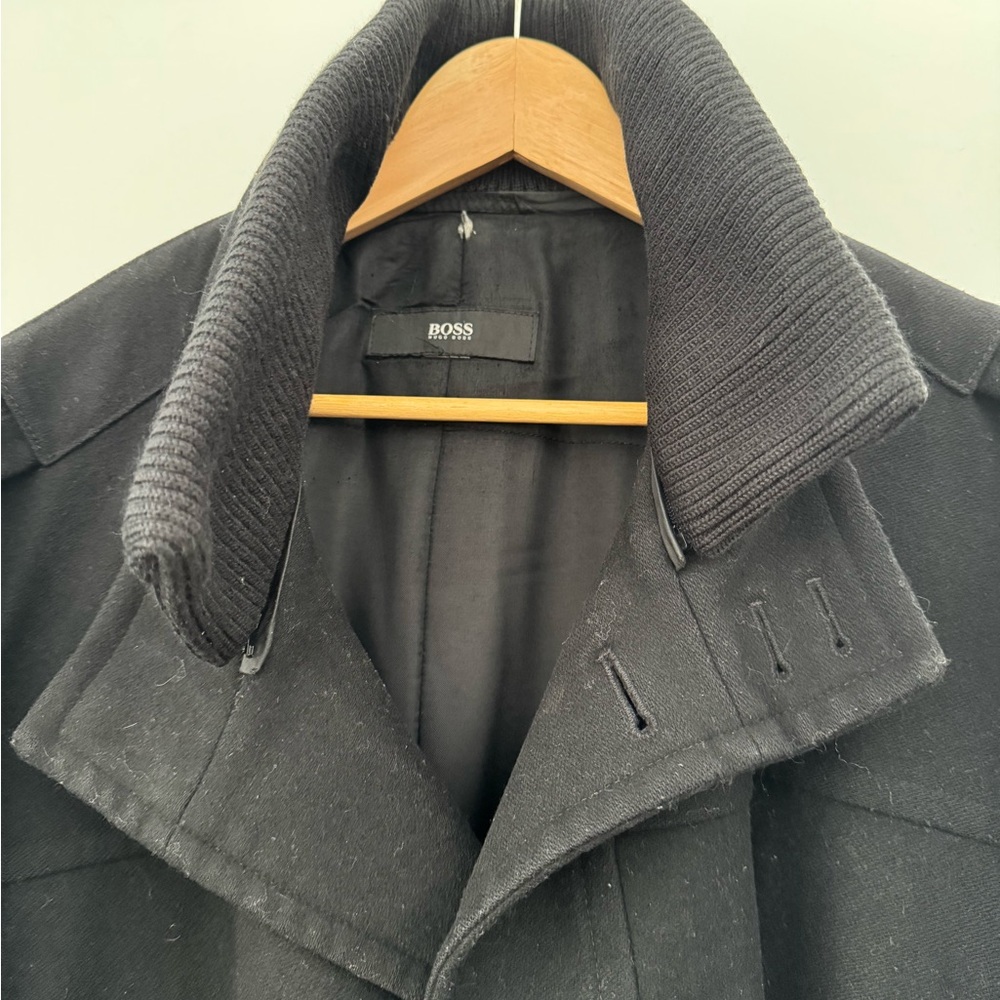 BOSS - Men's Black Coat - Picture 2 of 8